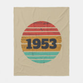 Gepersonaliseerde vintage 70ste verjaardag fleece deken (Voorkant)