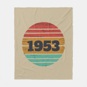 Gepersonaliseerde vintage 70ste verjaardag fleece deken