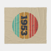 Gepersonaliseerde vintage 70ste verjaardag fleece deken (Voorkant (Horizontaal))