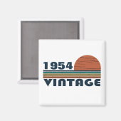 Gepersonaliseerde vintage 70ste verjaardag magneet (Voorkant / Achterkant)