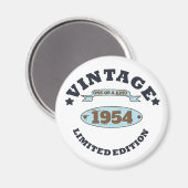 Gepersonaliseerde vintage 70ste verjaardag magneet (Voorkant / Achterkant)
