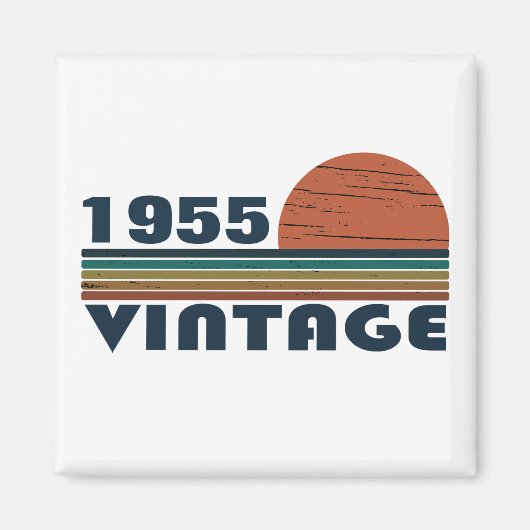 Gepersonaliseerde vintage 70ste verjaardag magneet (Voorkant)