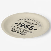 Gepersonaliseerde vintage 70ste verjaardag papieren bordje (Gekanteld)