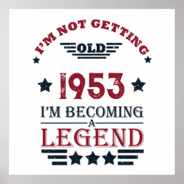 Gepersonaliseerde vintage 70ste verjaardag poster