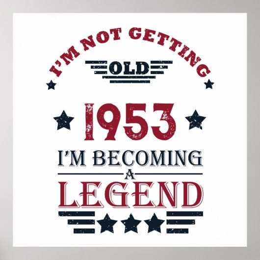 Gepersonaliseerde vintage 70ste verjaardag poster (Voorkant)