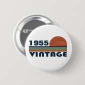 Gepersonaliseerde vintage 70ste verjaardag ronde button 5,7 cm (Voorkant /achterkant)