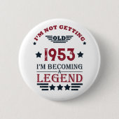 Gepersonaliseerde vintage 70ste verjaardag ronde button 5,7 cm (Voorkant)