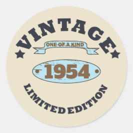Gepersonaliseerde vintage 70ste verjaardag ronde sticker
