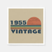 Gepersonaliseerde vintage 70ste verjaardag servet (Voorkant)