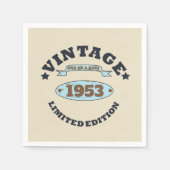 Gepersonaliseerde vintage 70ste verjaardag servet (Voorkant)