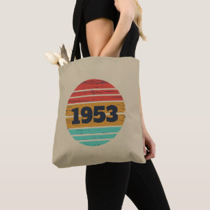 Gepersonaliseerde vintage 70ste verjaardag tote bag
