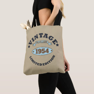 Gepersonaliseerde vintage 70ste verjaardag tote bag