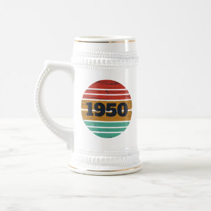 Gepersonaliseerde vintage 75e verjaardag bierpul