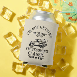 Gepersonaliseerde vintage 75e verjaardag blikjeskoeler