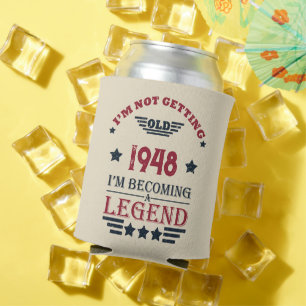 Gepersonaliseerde vintage 75e verjaardag blikjeskoeler