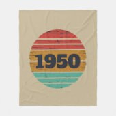 Gepersonaliseerde vintage 75e verjaardag fleece deken (Voorkant)