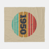 Gepersonaliseerde vintage 75e verjaardag fleece deken (Voorkant (Horizontaal))