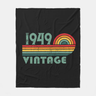Gepersonaliseerde vintage 75e verjaardag fleece deken