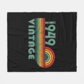 Gepersonaliseerde vintage 75e verjaardag fleece deken (Voorkant (Horizontaal))