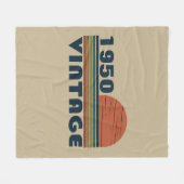 Gepersonaliseerde vintage 75e verjaardag fleece deken (Voorkant (Horizontaal))