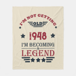 Gepersonaliseerde vintage 75e verjaardag fleece deken