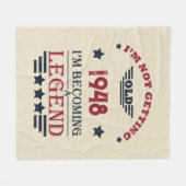 Gepersonaliseerde vintage 75e verjaardag fleece deken (Voorkant (Horizontaal))