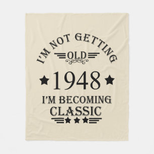 Gepersonaliseerde vintage 75e verjaardag fleece deken