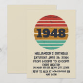 Gepersonaliseerde vintage 75e verjaardag kaart (Voorkant / Achterkant)