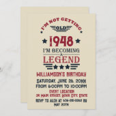 Gepersonaliseerde vintage 75e verjaardag kaart (Voorkant / Achterkant)