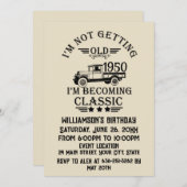 Gepersonaliseerde vintage 75e verjaardag kaart (Voorkant / Achterkant)