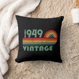 Gepersonaliseerde vintage 75e verjaardag kussen