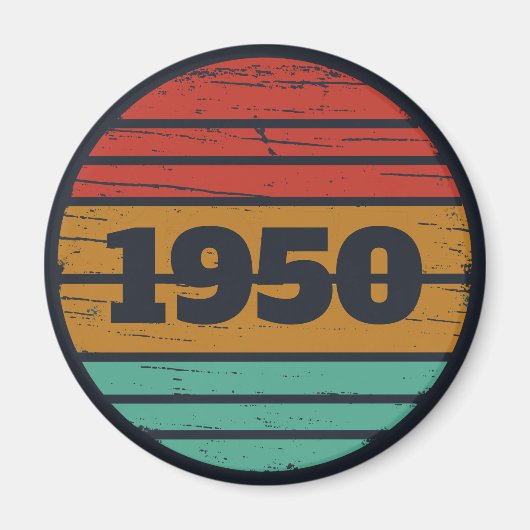 Gepersonaliseerde vintage 75e verjaardag magneet (Voorkant)