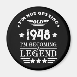 Gepersonaliseerde vintage 75e verjaardag magneet