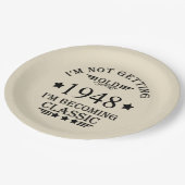 Gepersonaliseerde vintage 75e verjaardag papieren bordje (Gekanteld)
