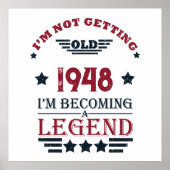 Gepersonaliseerde vintage 75e verjaardag poster (Voorkant)