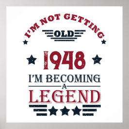 Gepersonaliseerde vintage 75e verjaardag poster