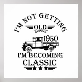 Gepersonaliseerde vintage 75e verjaardag poster