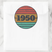 Gepersonaliseerde vintage 75e verjaardag ronde sticker (Tas)