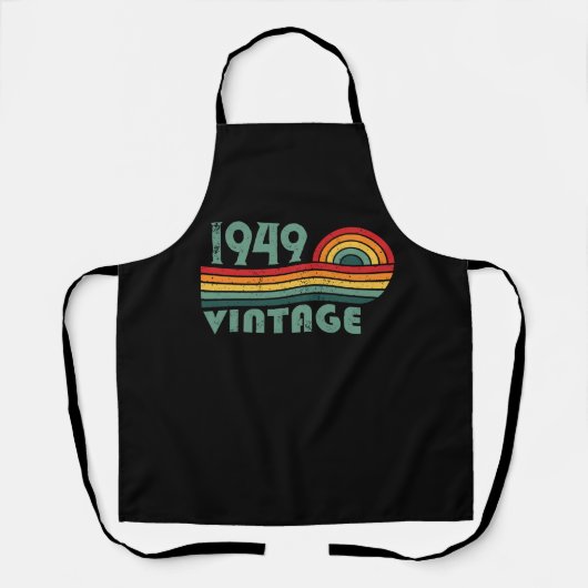 Gepersonaliseerde vintage 75e verjaardag schort (Voorkant)