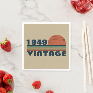 Gepersonaliseerde vintage 75e verjaardag servet