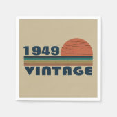 Gepersonaliseerde vintage 75e verjaardag servet (Voorkant)