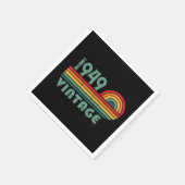 Gepersonaliseerde vintage 75e verjaardag servet (Hoek)