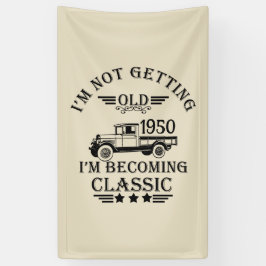 Gepersonaliseerde vintage 75e verjaardag spandoek