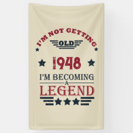 Gepersonaliseerde vintage 75e verjaardag spandoek