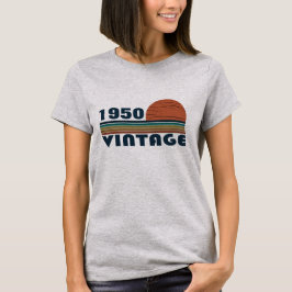 Gepersonaliseerde vintage 75e verjaardag t-shirt