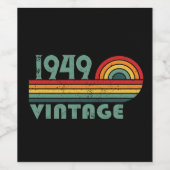 Gepersonaliseerde vintage 75e verjaardag wijn etiket (Enkel label)