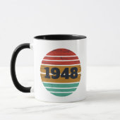 Gepersonaliseerde vintage 75ste verjaardag mok (Links)