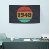 Gepersonaliseerde vintage 75ste verjaardag spandoek (Beurs)