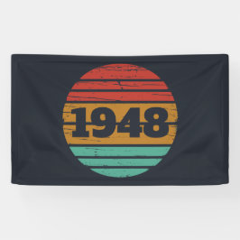 Gepersonaliseerde vintage 75ste verjaardag spandoek