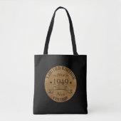 Gepersonaliseerde vintage 75ste verjaardag tote bag (Voorkant)